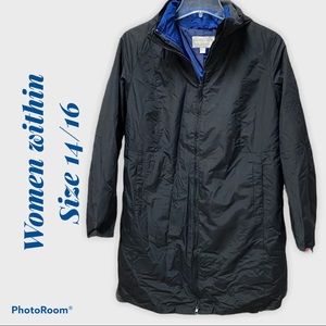 Woman’s 2-in-1 Parka size 14/16 blk/blue